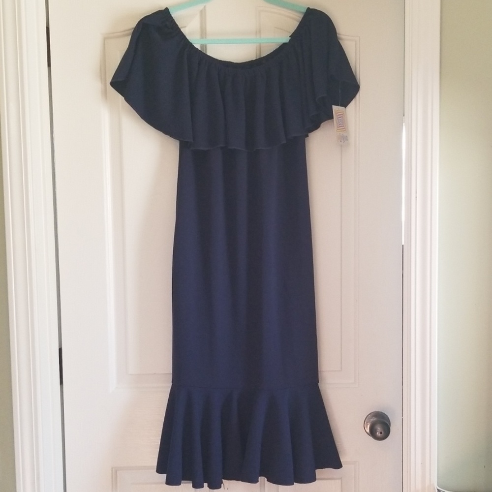 LuLaRoe Cici navy blue